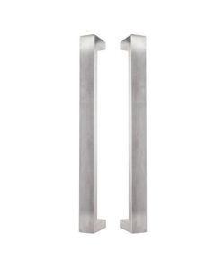 600mm Oblong Pull Handle Entrance set keyed Stainless Steel