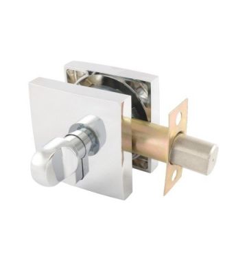 Single Cylinder Smooth Square Deadbolt 20mm Bright Chrome G2 Series