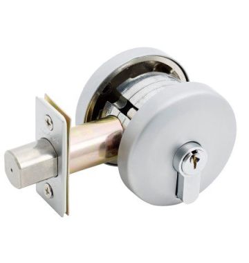 Double Cylinder Smooth Round Deadbolt 20mm Satin Chrome G2 Series