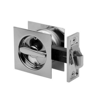 Cavity Door Square Lock Privacy Bright Chrome 