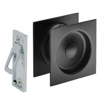 Cavity Door Square Lock Passage Matt Black 