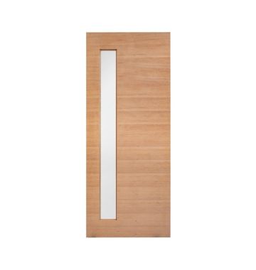 2340mm Meranti 1Lite Vertical 5mm Glazing External Door Frosted