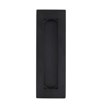 150mm Flush Rectangular Flush pull - Matt Black 