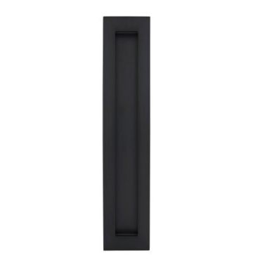 250mm Flush Rectangular Flush pull - Matt Black 