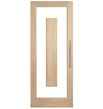 2040mm Corinthian External Door LUMINA WHITE OAK ALUM 1