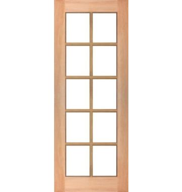 2040mm 10 Lite Solid Hardwood French Door - Broome 135