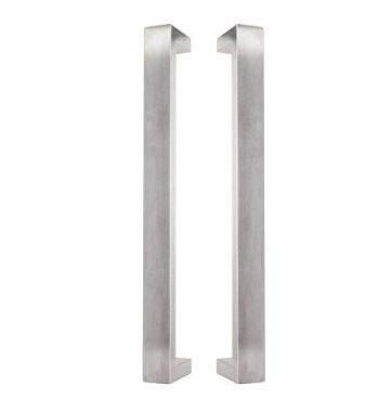 600mm Oblong Pull Handle Entrance set keyed Stainless Steel